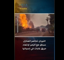 فيديو: النيران تحاصر المنازل.. سباق مع الزمن لإخماد حريق غابات في إسبانيا