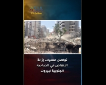 فيديو: تواصل عمليات إزالة الأنقاض في الضاحية الجنوبية لبيروت