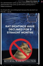 عمدة نيويورك يودّع منصبه بسخرية: "الجرذان لا تحكم المدينة… نحن من نحكمها!"